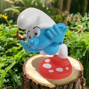 Clumsy Tripping Smurf Burger King Childs Toy Collectable 1 of 6 Cartoon 2016